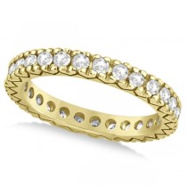 Diamond Eternity Bridal Ring Engagement Set in 14k Yellow Gold 0.95ctw