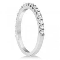 Halo Diamond Engagement Ring and Band Bridal Set Palladium (1.12ct)