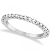 Halo Diamond & Blue Sapphire Ring Bridal Set 14K White Gold (1.12ct)