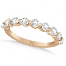 Shared Prong Semi-Eternity Diamond Bridal Set 14k Yellow Gold 1.70ct