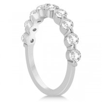 Shared Prong Semi-Eternity Diamond Bridal Set 18k White Gold 1.70ct