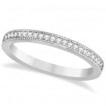 Diamond Milgrain Engagement Ring Bridal Set 14k Two Tone Gold (0.33ct)