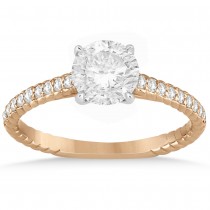 Diamond Rope Engagement Ring Setting 14k Two Tone Gold (0.20ct)