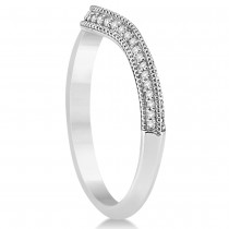 Diamond Round & Baguette Halo Bridal Ring Set 14k White Gold (0.63ct)