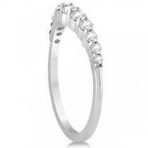 Graduated Diamond Accented Bridal Set Setting 14k White Gold (0.77ct)