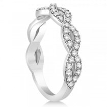 Diamond Infinity Twisted Bridal Set Setting 14k White Gold (1.13ct)