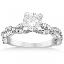 Diamond Infinity Twisted Bridal Set Setting 18k White Gold (1.13ct)