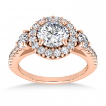 Diamond Fancy Halo Engagement Ring 14k Rose Gold (0.68ct)