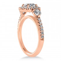Diamond Fancy Halo Engagement Ring 14k Rose Gold (0.68ct)