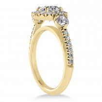 Diamond Fancy Halo Engagement Ring 14k Yellow Gold (0.68ct)