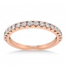 Diamond Accented Wedding Band 18k Rose Gold (0.36ct)
