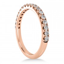 Diamond Accented Wedding Band 18k Rose Gold (0.36ct)