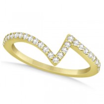 Twisted Diamond Engagement Ring & Wedding Band 14K Yellow Gold 0.52ct