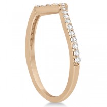 Twisted Diamond Engagement Ring & Wedding Band 18K Rose Gold 0.52ct