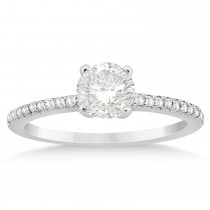 Diamond Accented Bridal Set Setting 18k White Gold 0.39ct