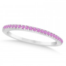 Pink Sapphire Accented Bridal Set Setting 18k White Gold 0.39ct