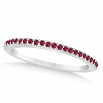 Ruby Accented Bridal Set Setting 18k White Gold 0.39ct