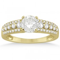 Three-Row Prong-Set Diamond Bridal Set in 18k Yellow Gold (0.80ct)