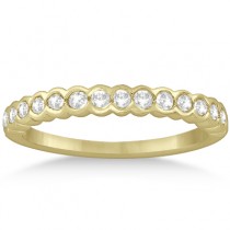 Semi Bezel-Set Diamond Wedding Band 14k Yellow Gold (0.43ct)