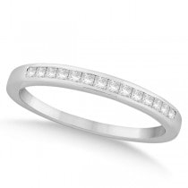 Channel Princess Cut Diamond Bridal Ring Set Platinum (0.35ct)