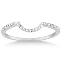 Petite Halo Diamond Engagement Ring & Band 14k White Gold (0.40ct)