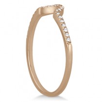 Petite Halo Diamond Engagement Ring & Band 18k Rose Gold (0.40ct)