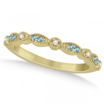 Emerald & Diamond Marquise Engagement Ring 18k Yellow Gold (0.20ct)