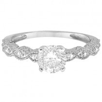 Petite Marquise Diamond Engagement Ring Platinum (0.10ct)