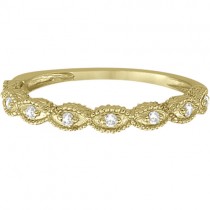 Antique Marquise Shape Diamond Wedding Ring 14k Yellow Gold (0.10ct)