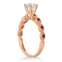 Vintage Marquise Garnet Engagement Ring 18k Rose Gold (0.18ct)