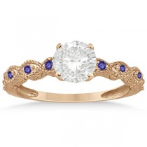 Vintage Marquise Tanzanite Engagement Ring 18k Rose Gold (0.18ct)