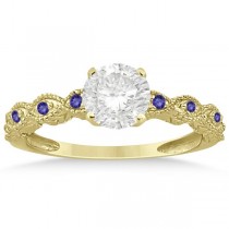 Vintage Marquise Tanzanite Engagement Ring 18k Yellow Gold (0.18ct)