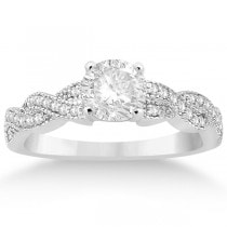 Infinity Style Bridal Set w/ Diamond Accents 18k White Gold (0.55ct)