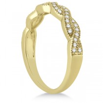 Infinity Style Bridal Set w/ Diamond Accents 18k Yellow Gold (0.55ct)