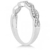 Infinity Style Bridal Set w/ Diamond Accents in Platinum (0.55cts)