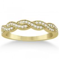 Diamond Infinity Semi Eternity Wedding Band 14k Yellow Gold (0.30ct)