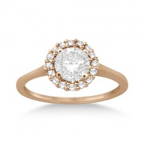 Floating Halo Diamond Engagement Ring Setting 14k Rose Gold (0.20ct)