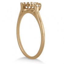 Petite Halo Engagement Ring & Wedding Band 14k Rose Gold (0.32ct)