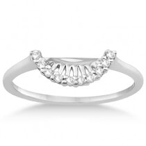 Petite Halo Engagement Ring & Wedding Band 14k White Gold (0.32ct)