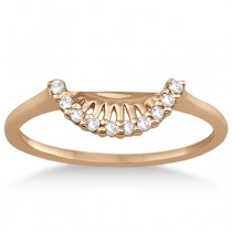Petite Halo Engagement Ring & Wedding Band 16k Rose Gold (0.32ct)