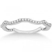 Infinity Diamond Engagement Ring with Band Platinum Setting (0.65ct)