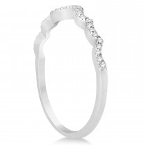 Diamond Twisted Bridal Set Setting 18k White Gold 0.42ct