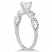 Infinity Asscher-cut Diamond Engagement Ring 14k White Gold (0.75ct)