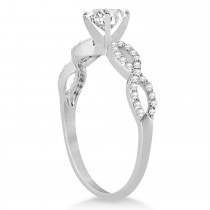 Infinity Pear-Cut Diamond Engagement Ring 14k White Gold (0.75ct)