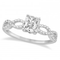 Infinity Radiant-Cut Diamond Engagement Ring Platinum (1.00ct)