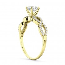 Twisted Infinity Lab Grown Diamond Engagement Ring Setting 18K Yellow Gold (0.21ct)
