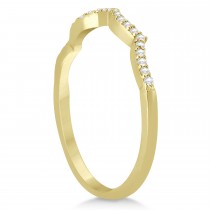 Twisted Infinity Oval Diamond Bridal Set 18k Yellow Gold (0.88ct)