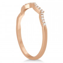 Twisted Infinity Heart Lab Grown Diamond Bridal Set 14k Rose Gold (1.13ct)