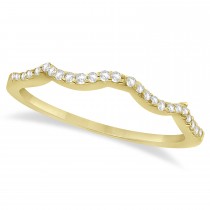 Infinity Cushion-Cut Diamond Bridal Ring Set 18k Yellow Gold (0.88ct)