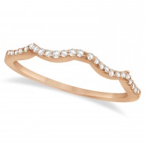 Infinity Asscher-Cut Diamond Bridal Ring Set 14k Rose Gold (1.13ct)